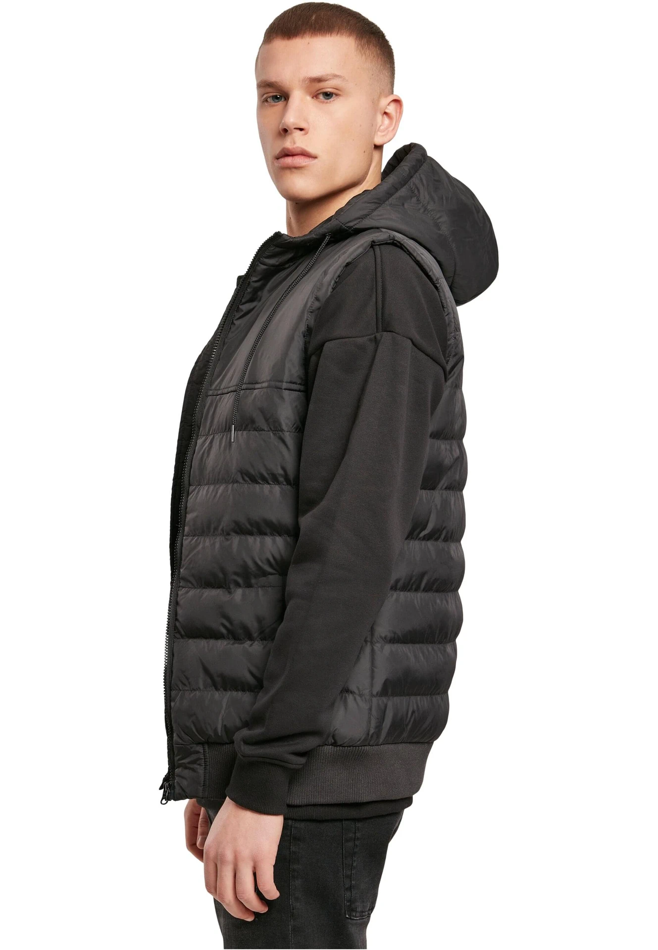 BYB-BY046-bubble-vest-black-model-1 Build Your Brand Bubble Vest