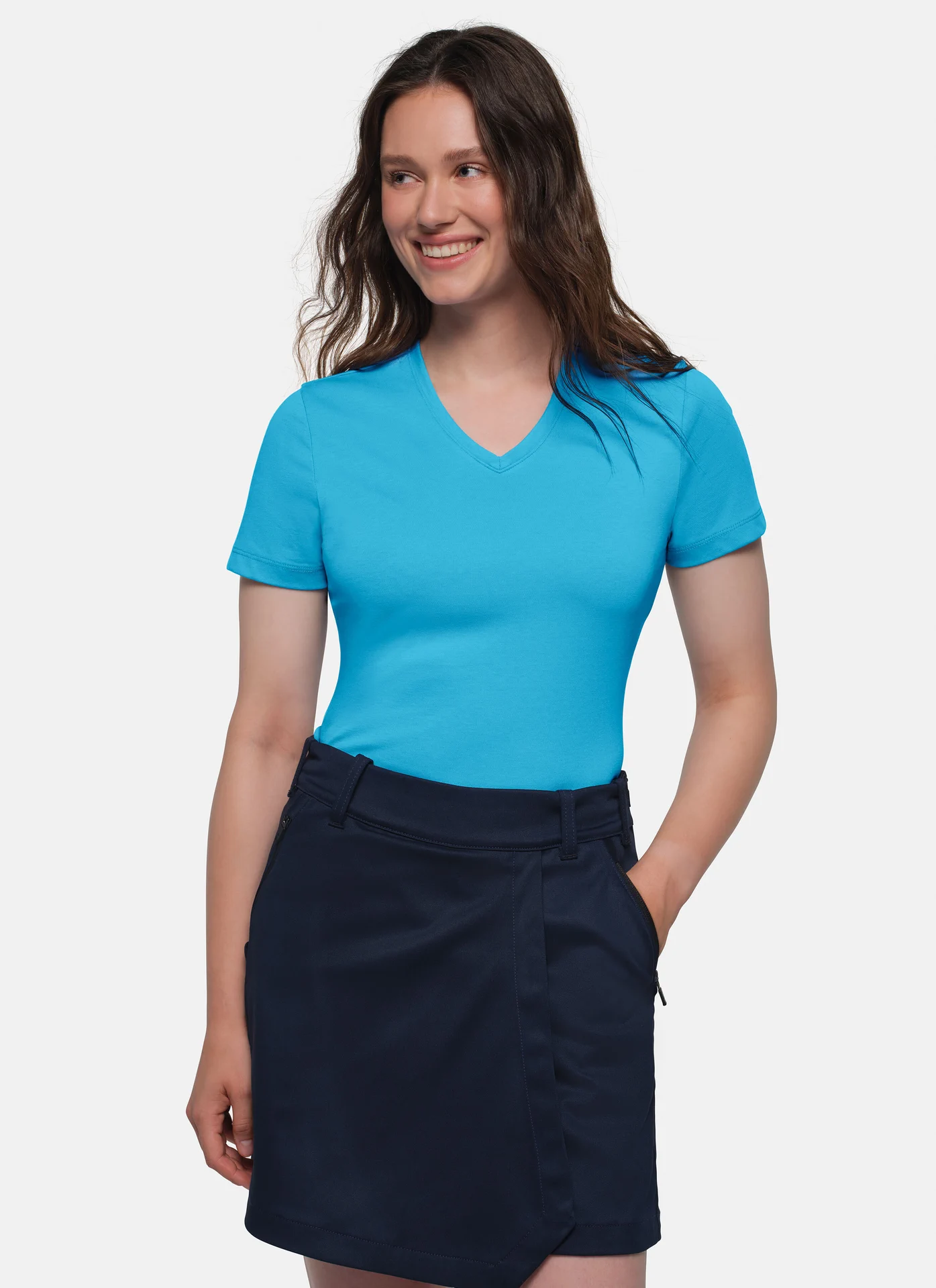 HAKRO Damen-V-Shirt 169 Cotton-Tec