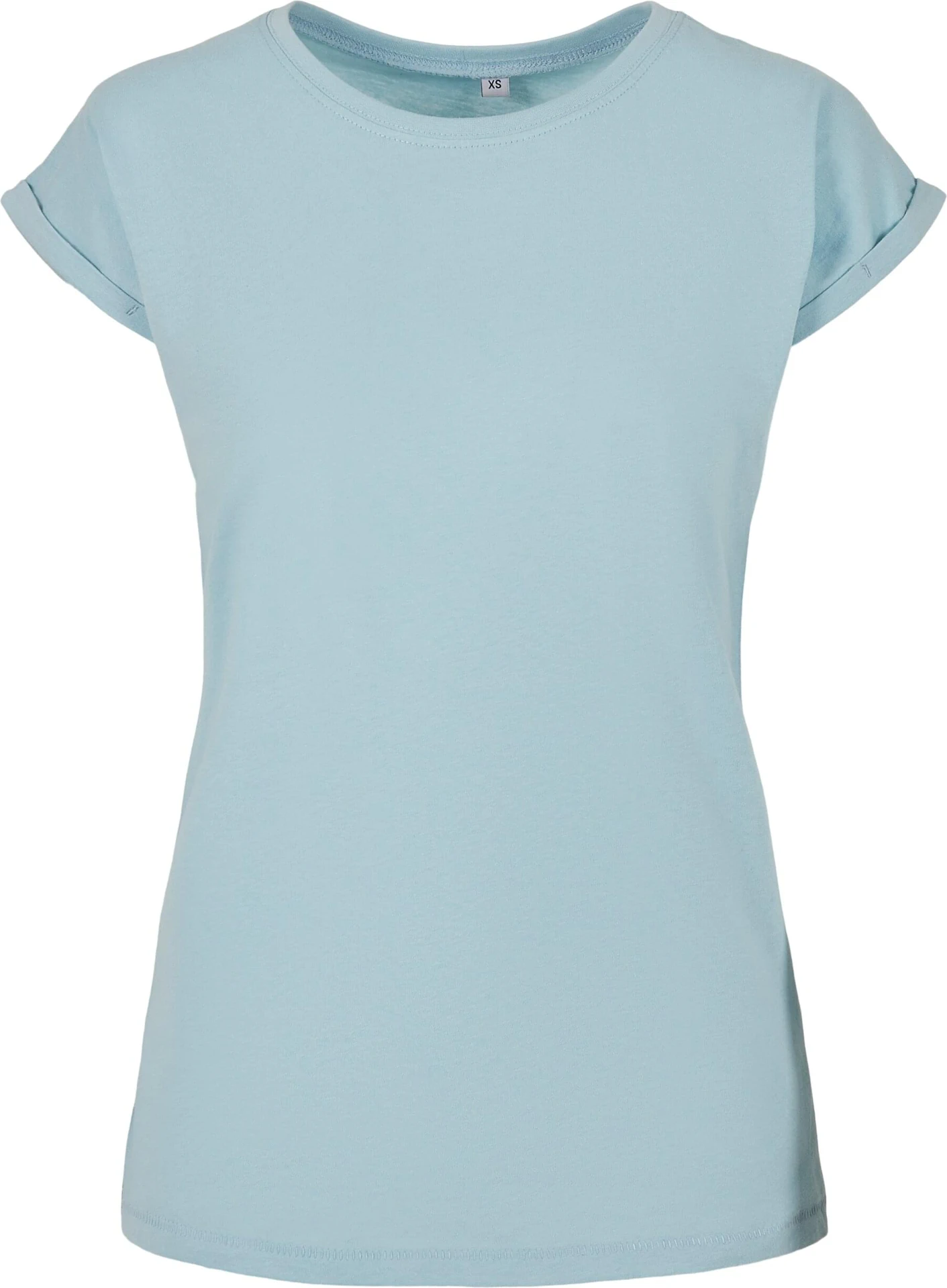 BYB-BY021-ladies-extended-shoulder-t-shirt-oceanblue-front-4 Build Your Brand Ladies Extended Shoulder Tee