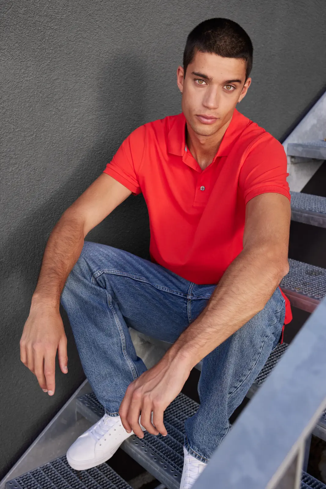 jn708-mens-pima-poloshirt-model-1 James & Nicholson Men's Pima Polo