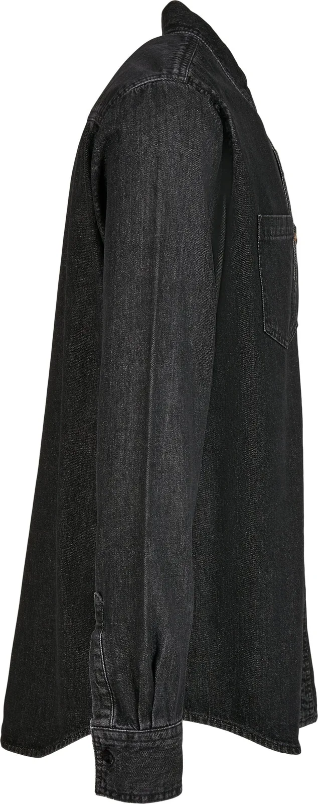 BYB-BY152-denim-shirt-blackwashed-left-6 Build Your Brand Denim Shirt