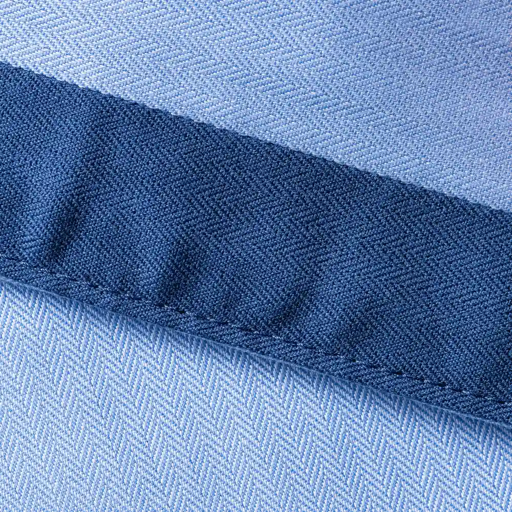 Russell Men's Long Sleeve Tailored Contrast Herringbone Shirt