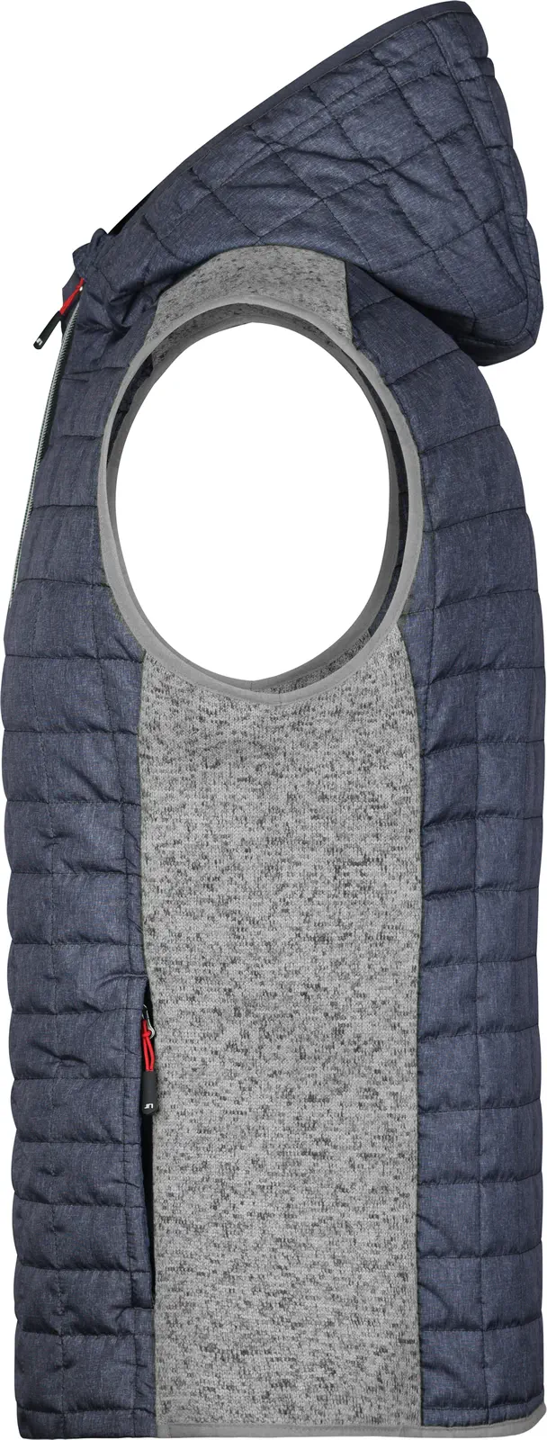 James & Nicholson Men's Knitted Hybrid Vest