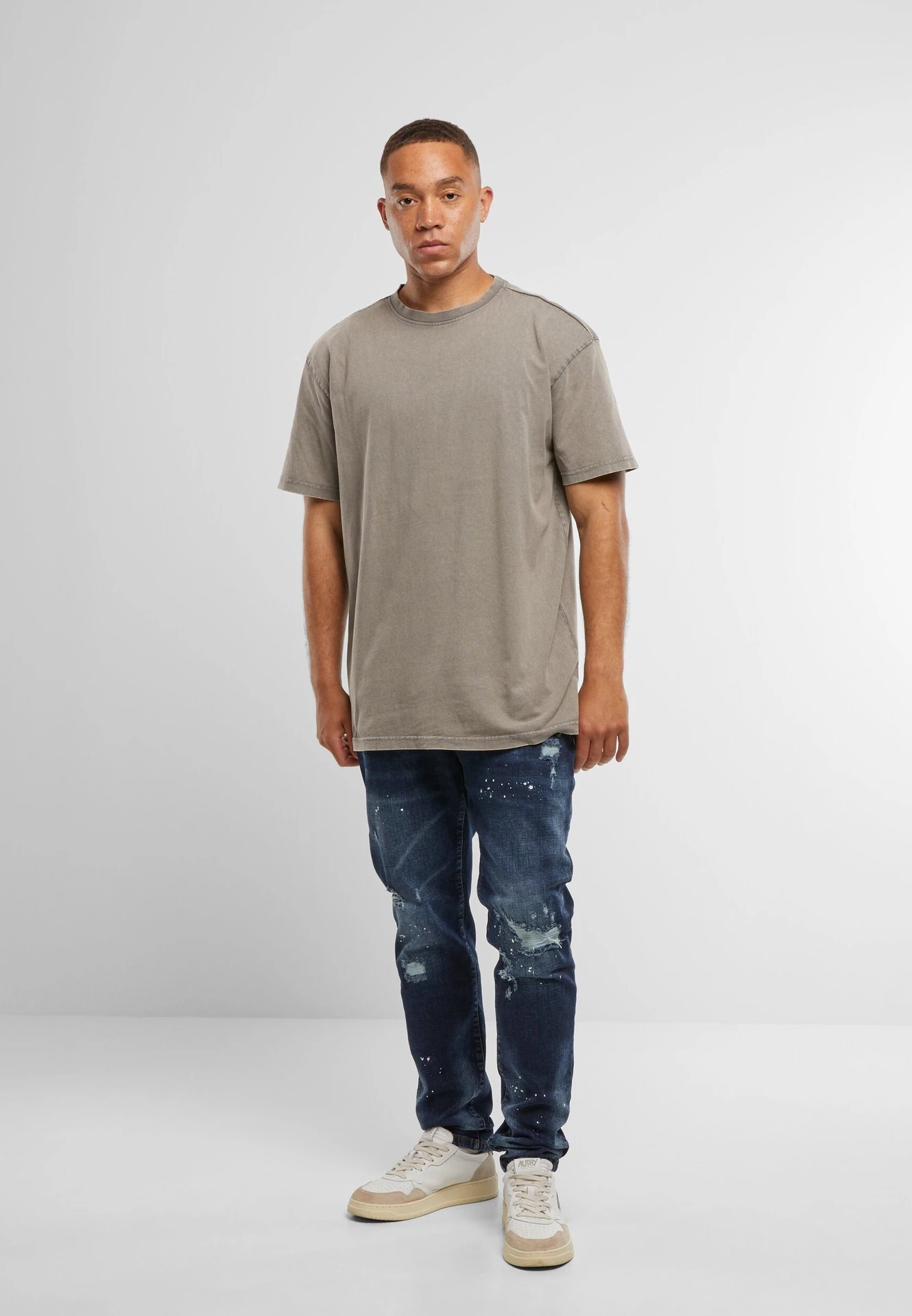 Build Your Brand Acid Washed Heavy Oversize Tee