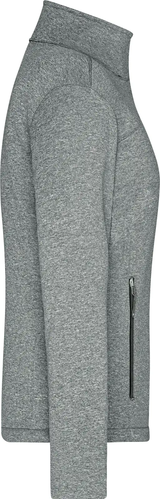 jn1147-ladies-softshell-jacket-darkmelange-black-right-6 James & Nicholson Ladies Softshell Jacket