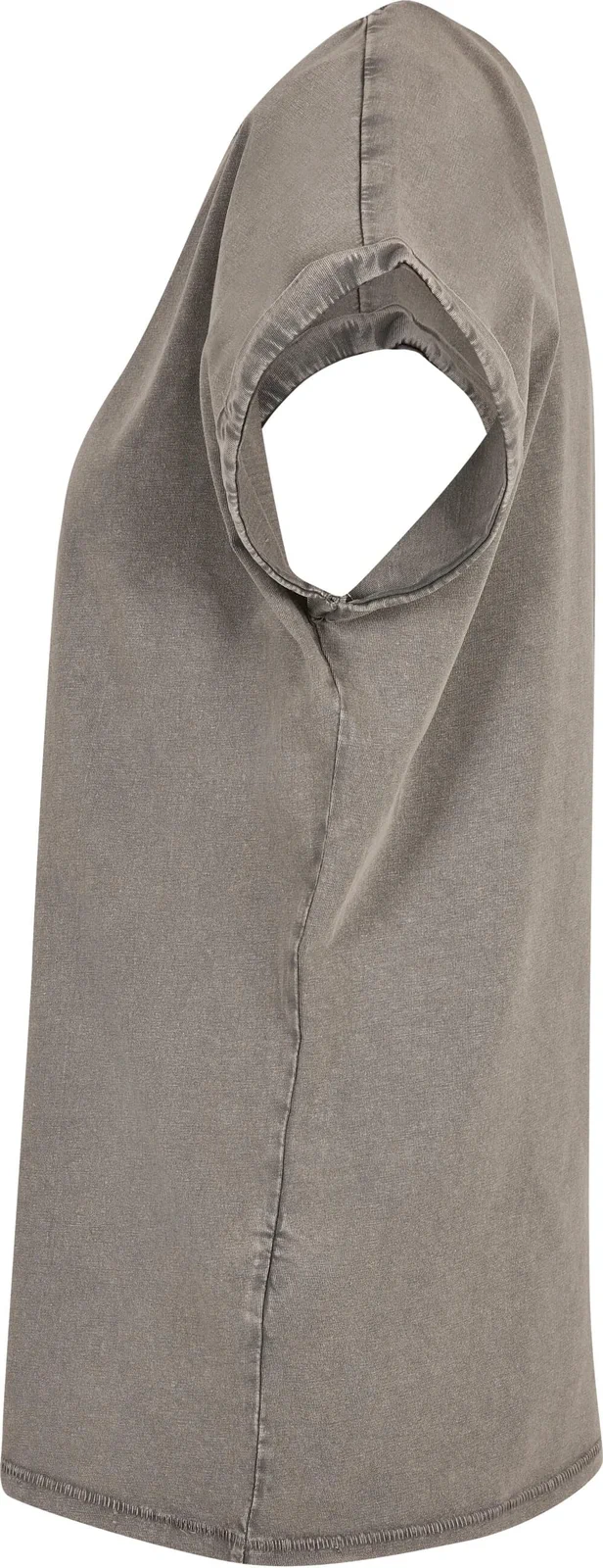 BYB-BY053-ladies-acid-washed-extended-shoulder-t-shirt-asphalt-left-6 Build Your Brand Ladies Acid Washed Extended Shoulder Tee
