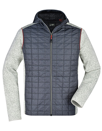 James & Nicholson Men's Knitted Hybrid Jacket