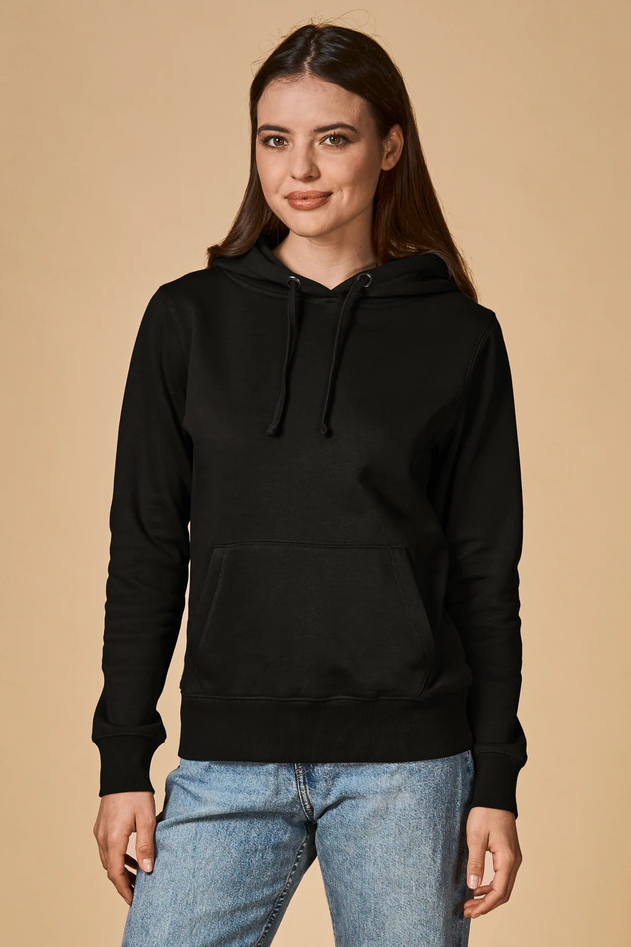 promodoro-1781-womens-hoody-sweater-black-model-0 Promodoro XO Hoody Sweater Women