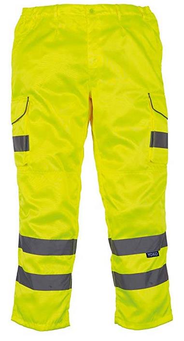 YOKO High Visibility Cargo Trousers with Knee Pad Pockets