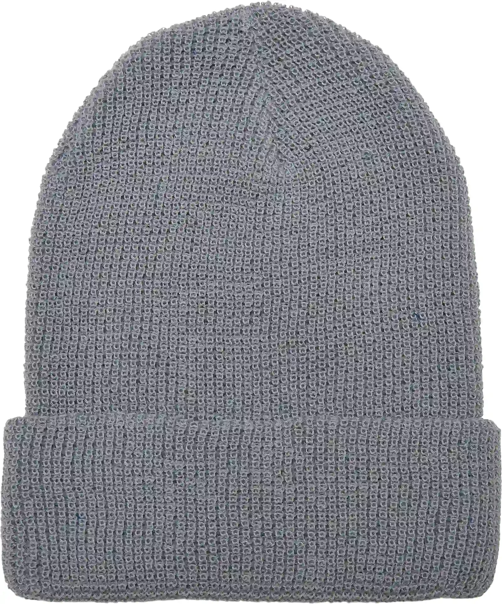 flexfit-1505ry-recycled-yarn-waffle-knit-beanie-grey-front-1 FLEXFIT Recycled Yarn Waffle Knit Beanie