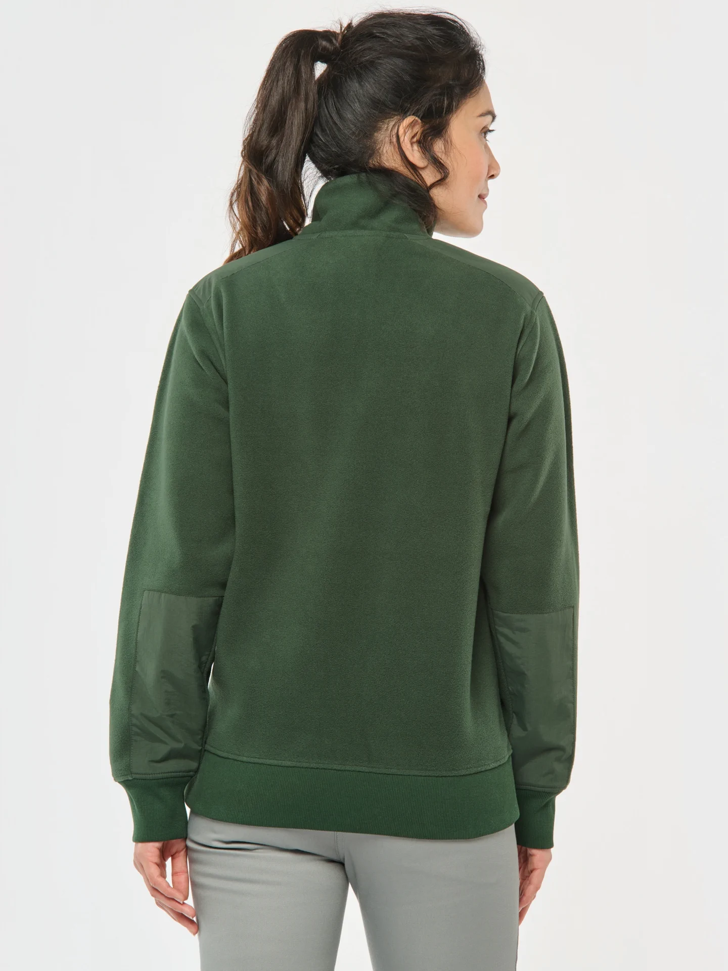 kariban-WK905-workwear-fleece-mit-viertel-zip-forestgreen-model-2 Kariban Workwear Fleece mit 1/4 Zip
