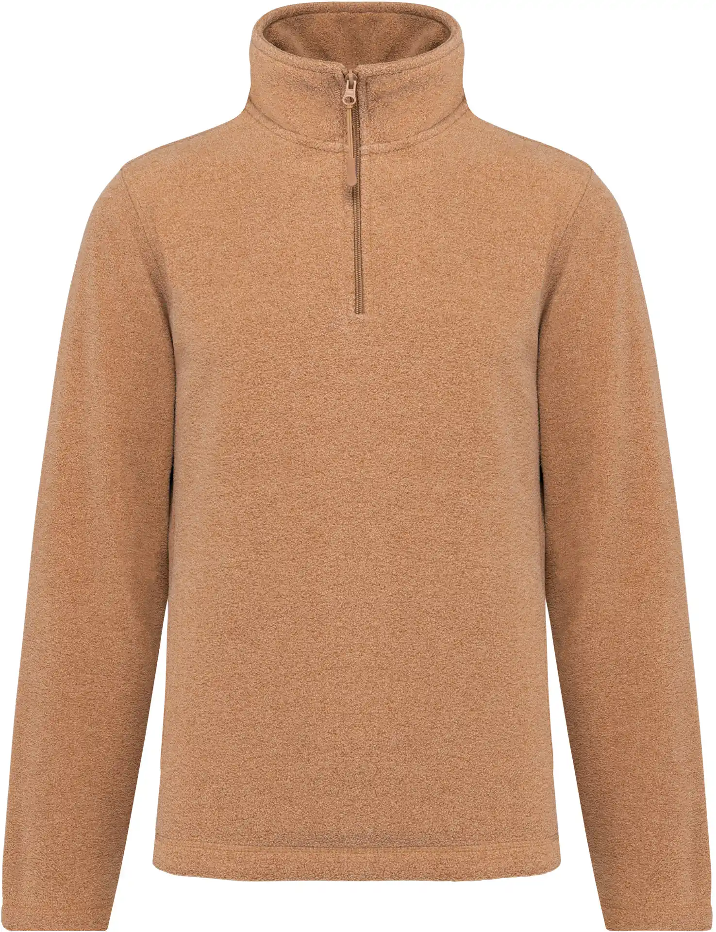 kariban-K912-microfleece-pullover-mit-viertel-zip-enzo-camelheather-front-3 Kariban Microfleece Pullover mit 1/4 Zip "Enzo"
