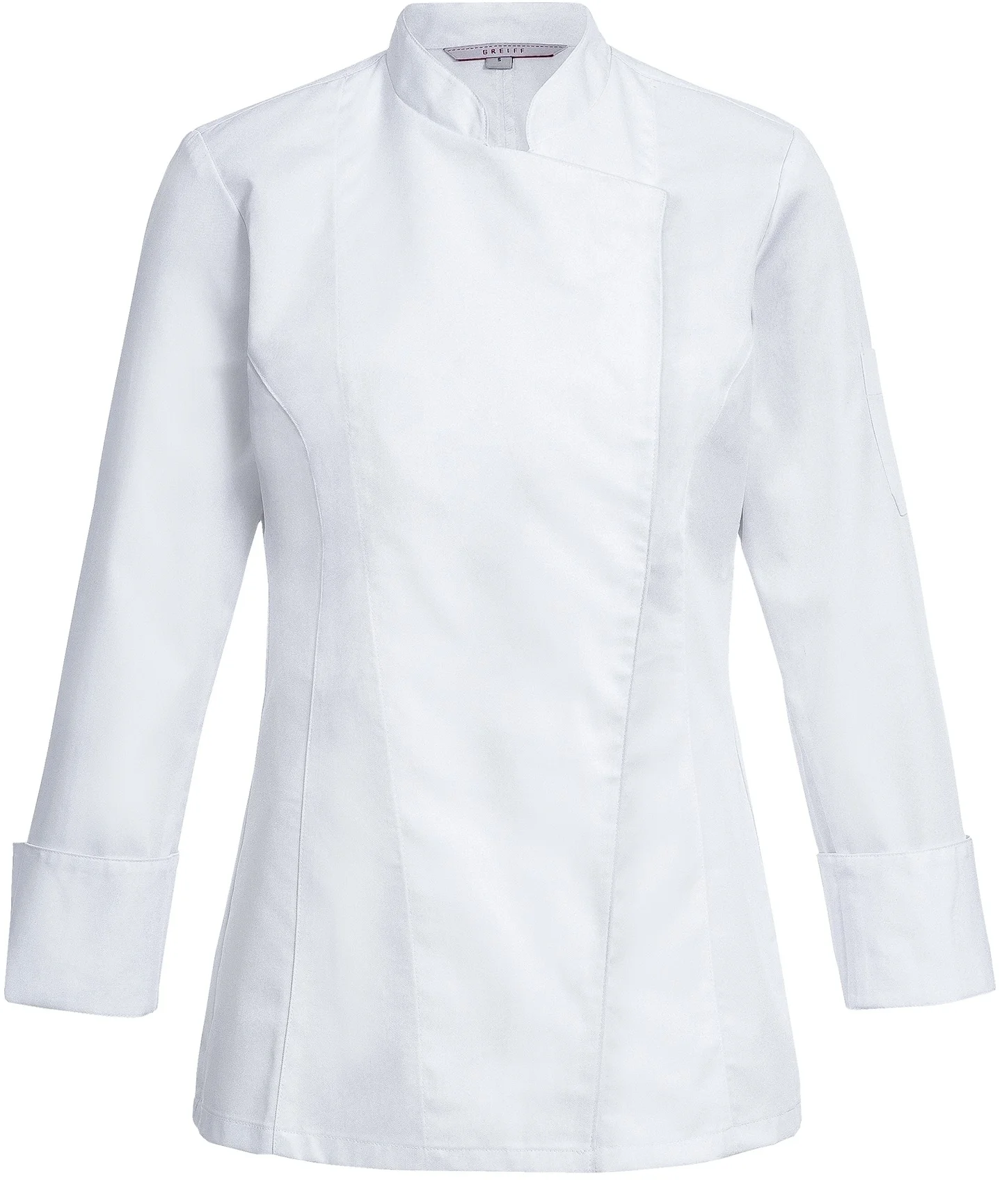 greiff-5405-d-kochjacke-ver-knoepf-rf_8000_weiss-front-2 GREIFF Damen Kochjacke mit verdeckter Knopfleiste