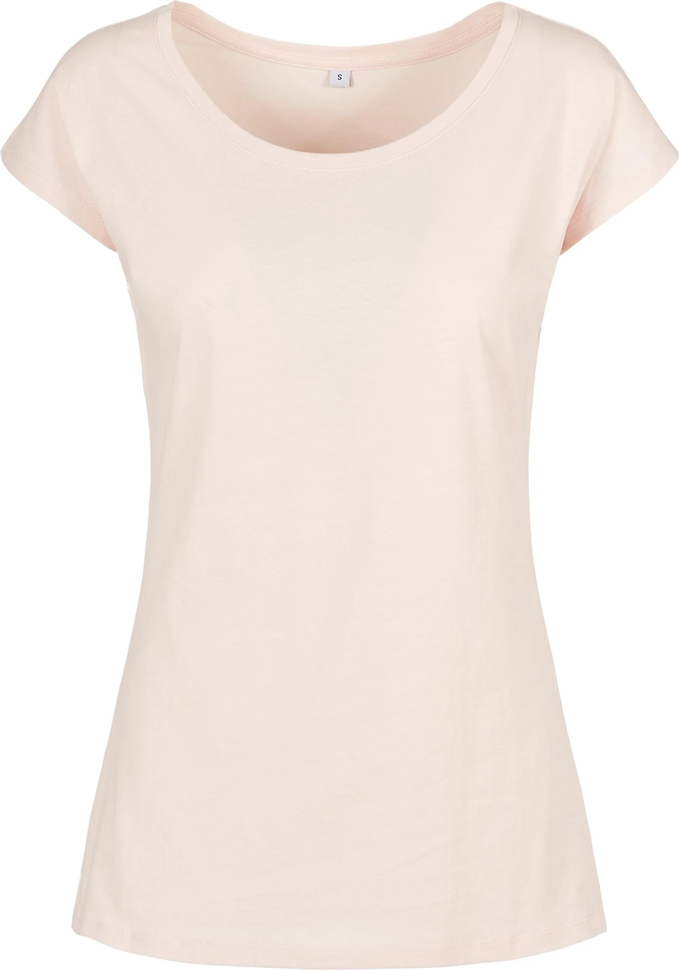 BYB-BB013-ladies-wide-neck-t-shirt-pink-front-4 Build Your Brand Ladies Wide Neck Tee