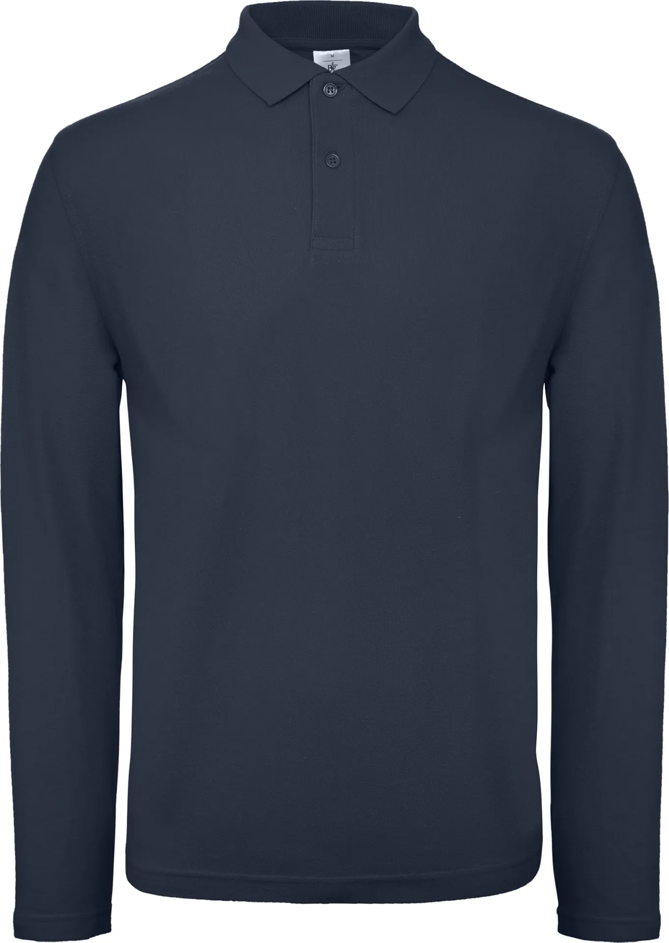 BC-PUI12-ID001-LSL-navy-0 B&C Long Sleeve Polo ID.001 Men's