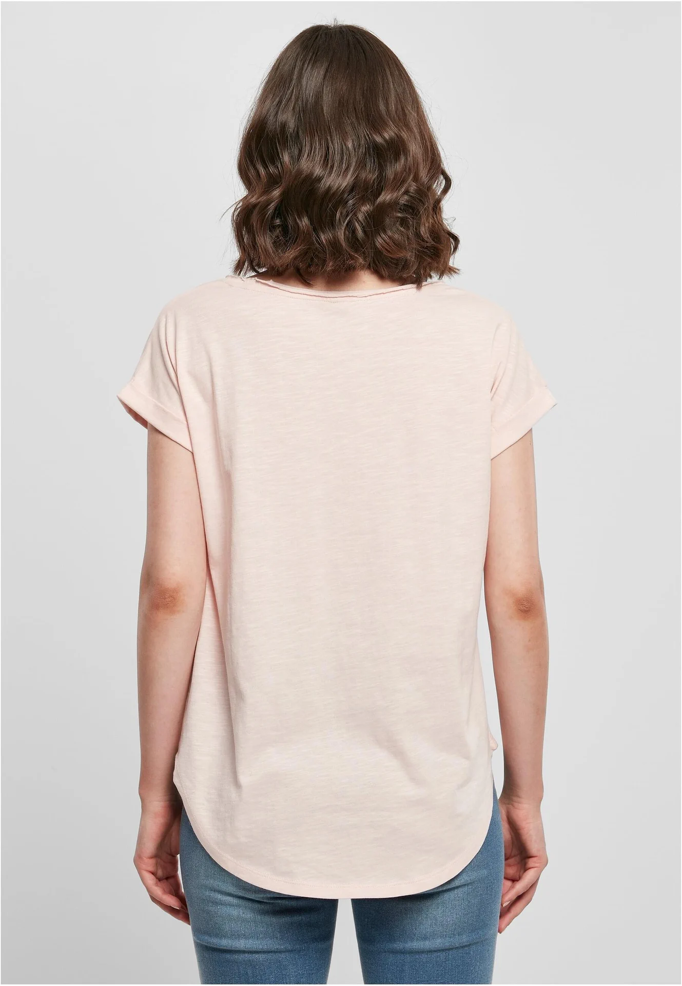 Build Your Brand Ladies Long Slub Tee