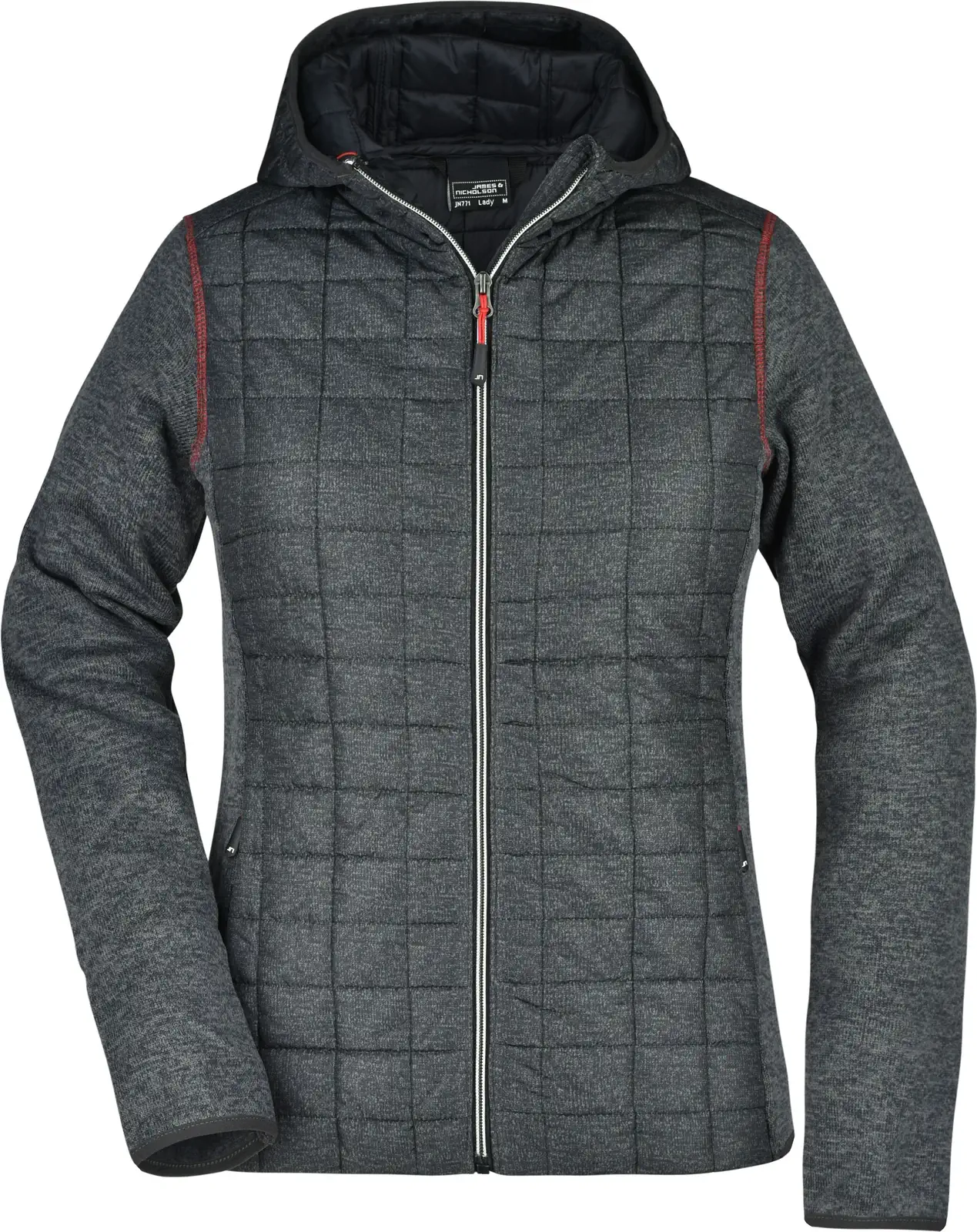 James & Nicholson Ladies Knitted Hybrid Jacket