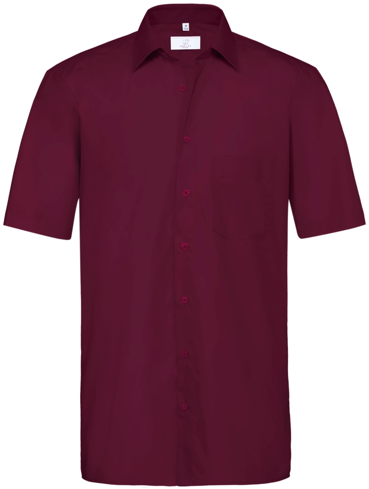 greiff-6666-herren-hemd-12-rf-basic_1120_bordeaux-front-2 GREIFF Herren Hemd kurzarm BASIC Regular Fit