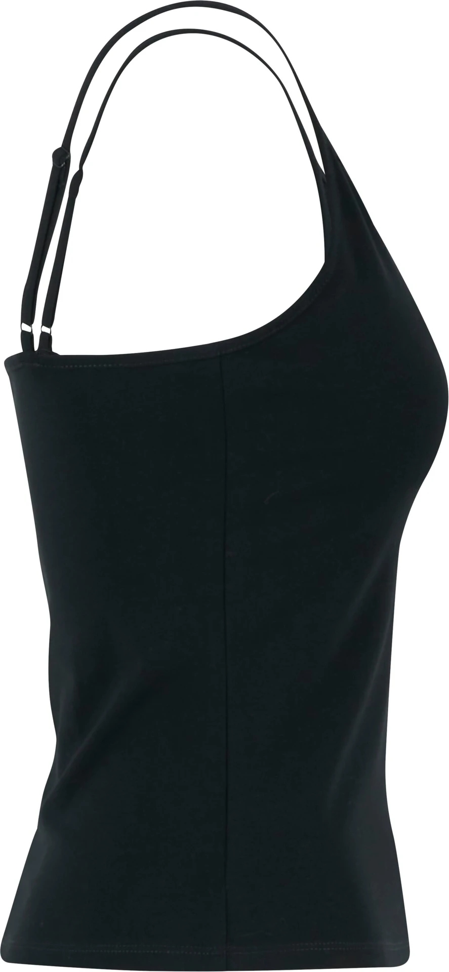 BYB-BY314-ladies-stretch-jersey-short-slim-top-black-right-8 Build Your Brand Ladies Stretch Jersey Short Slim Top