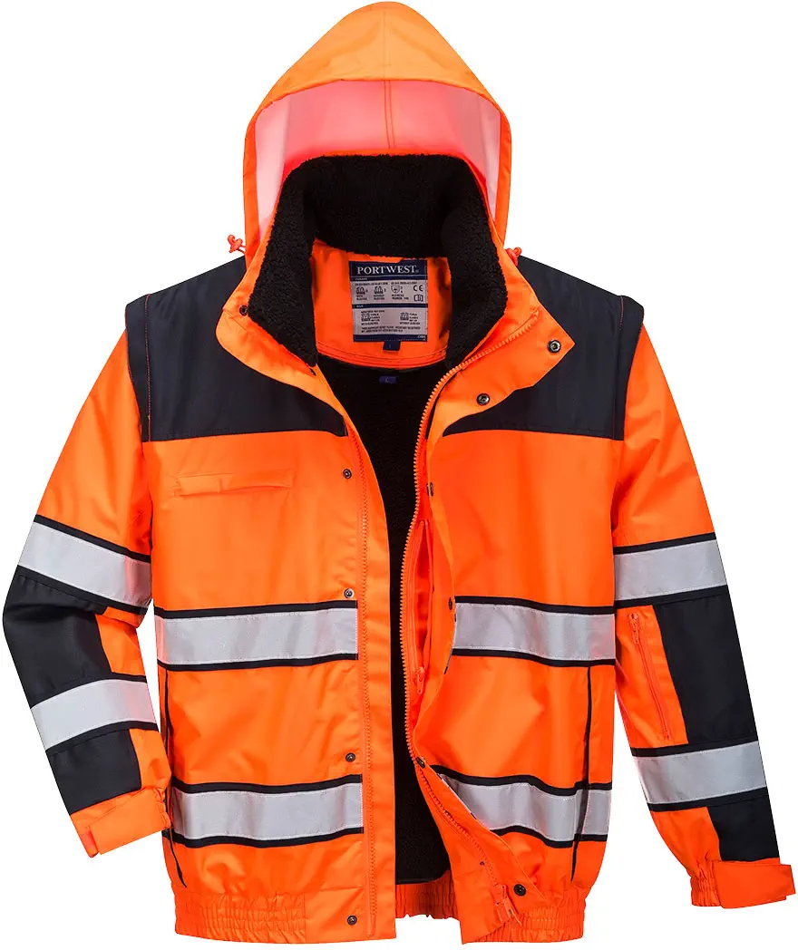 leuchtorange/schwarz