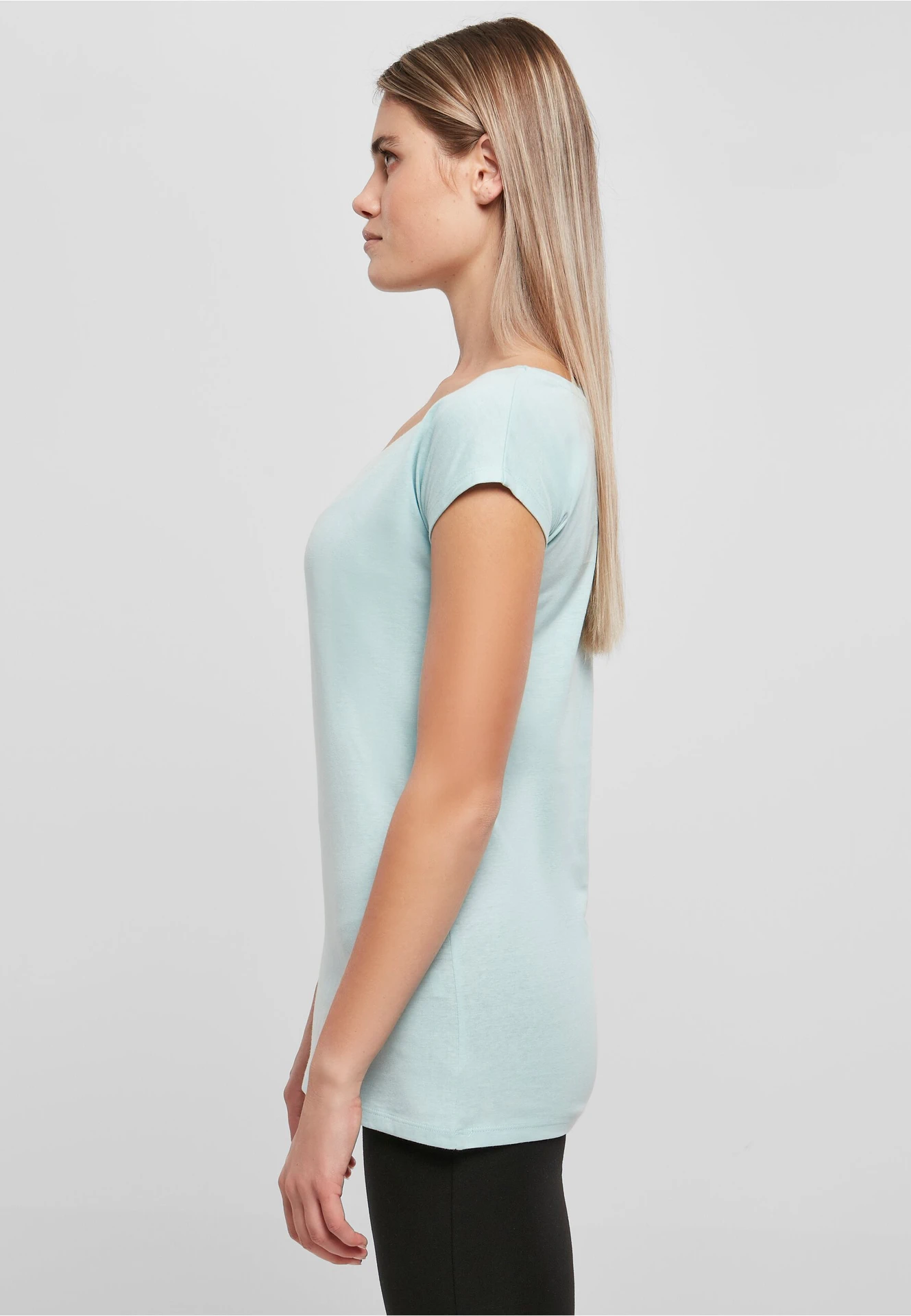 Build Your Brand Ladies Wide Neck Tee