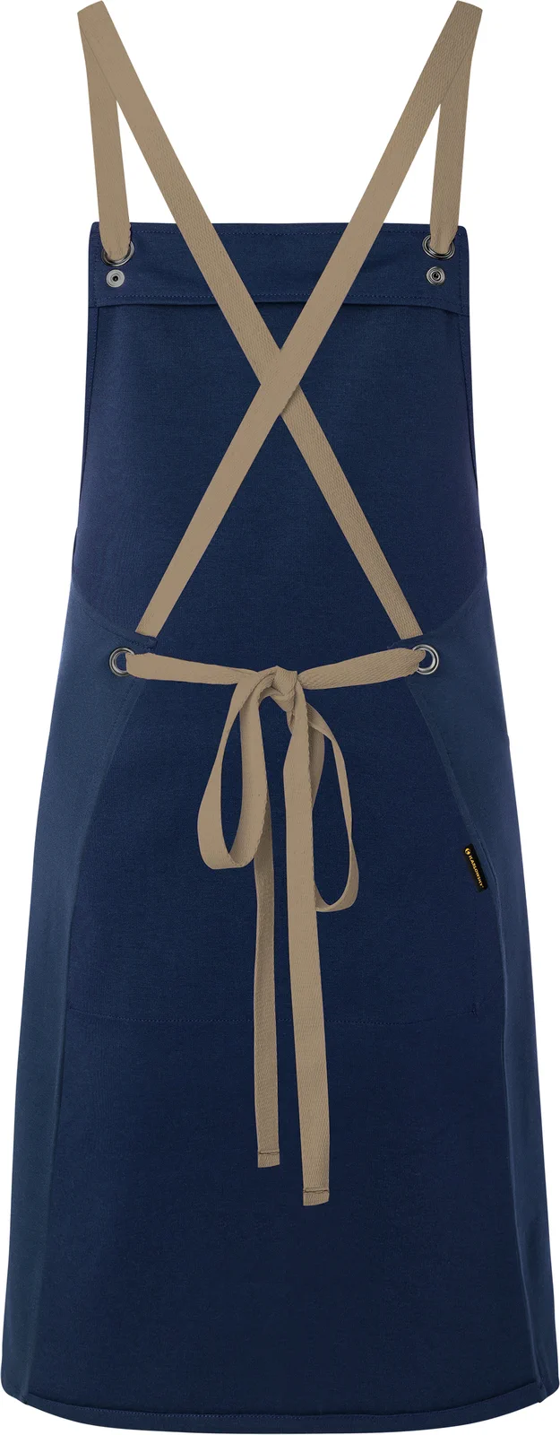 KARLOWSKY Latzschürze Urban-Look mit Kreuzbändern und großer Tasche
