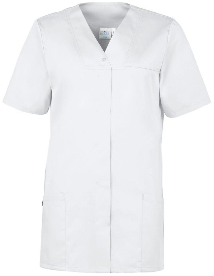 leiber-08-2133-kasack-kurzarm-weiss-front-3 Leiber Damen-Kasack kurzarm 08/2133