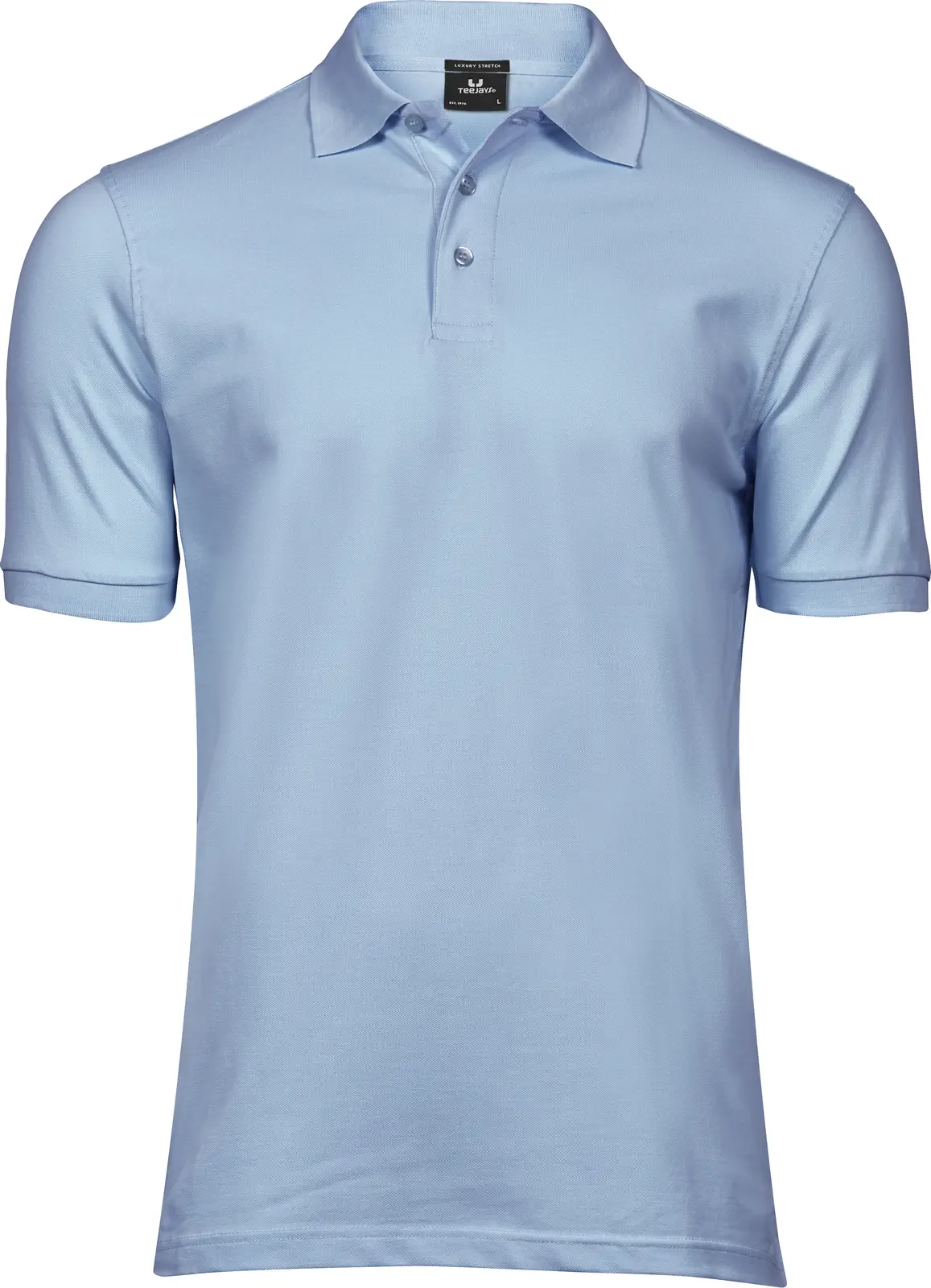 tee-jays-1405-mens-luxury-stretch-poloshirt-lightblue-front-1 Tee Jays Men's Luxury Stretch Polo