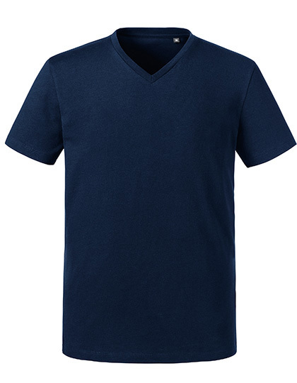 Russell Men's Pure Organic V-Neck Tee Russell Men's Pure Organic V-Neck Tee