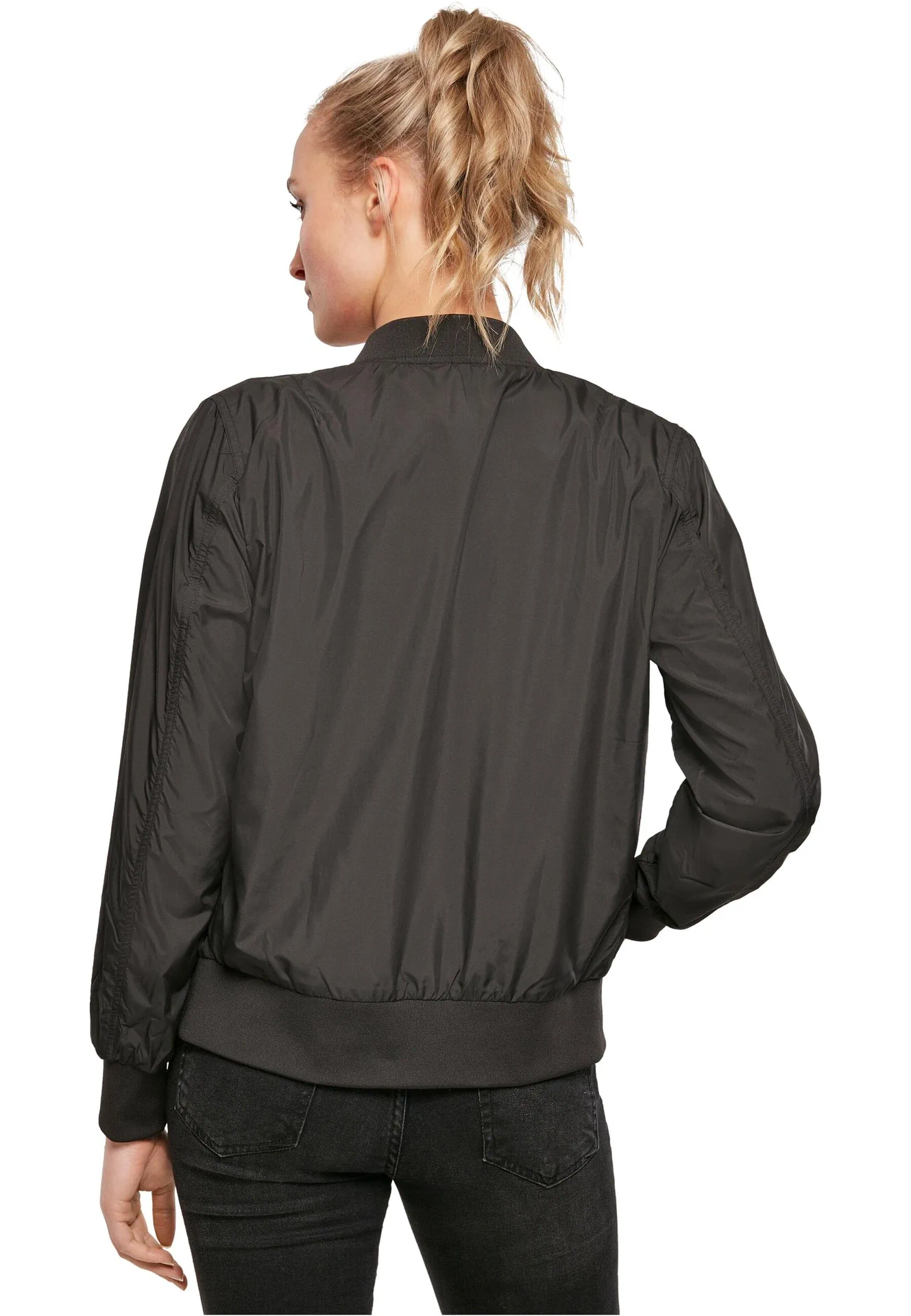 Build Your Brand Ladies Nylon Bomber Jacket