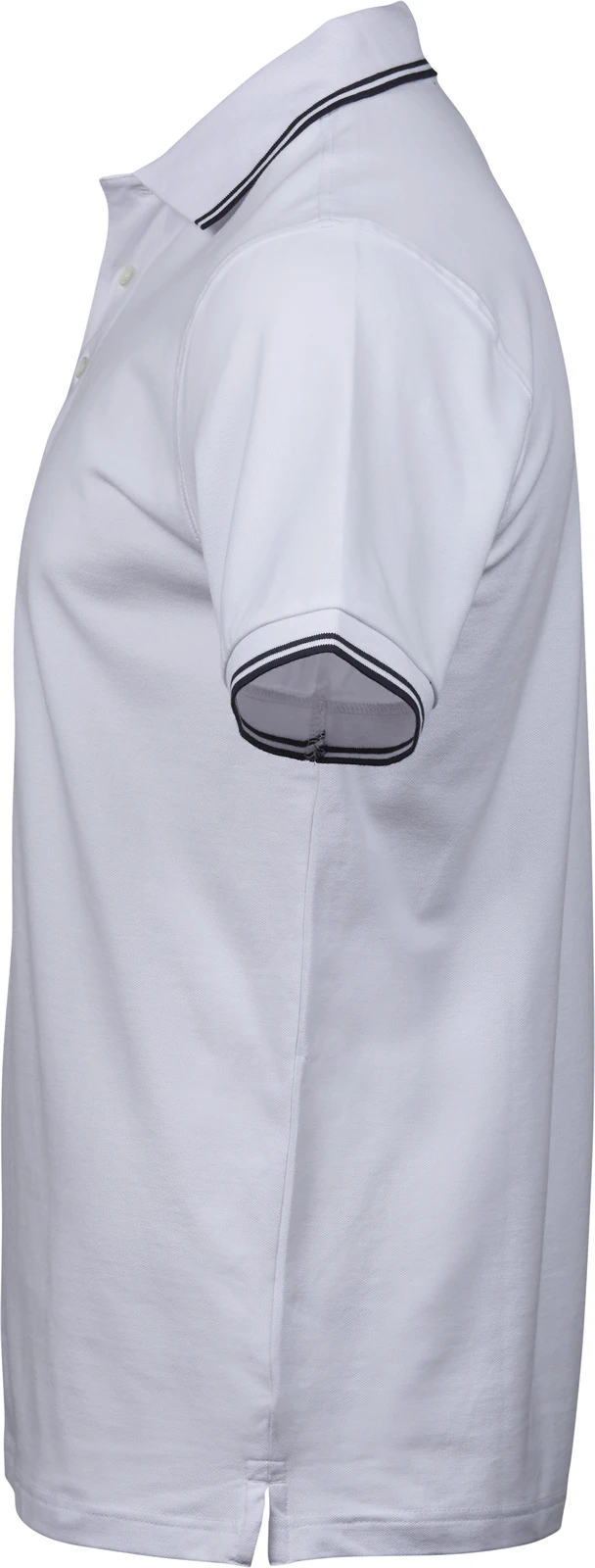 tee-jays-1407-mens-luxury-stripe-stretch-poloshirt-white-navy-left-2 Tee Jays Men's Luxury Stripe Stretch Polo