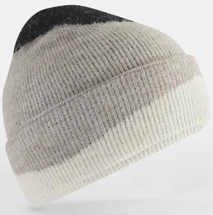 beechfield-b532-soft-wave-beanie-black-lightgrey-softwhite-front-1 Beechfield Soft Wave Beanie