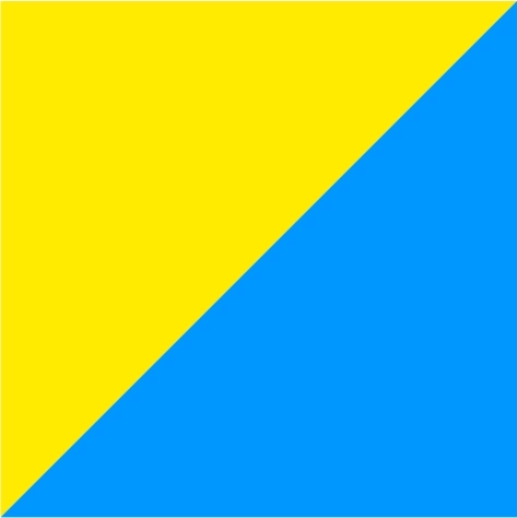 bright yellow/bright blue