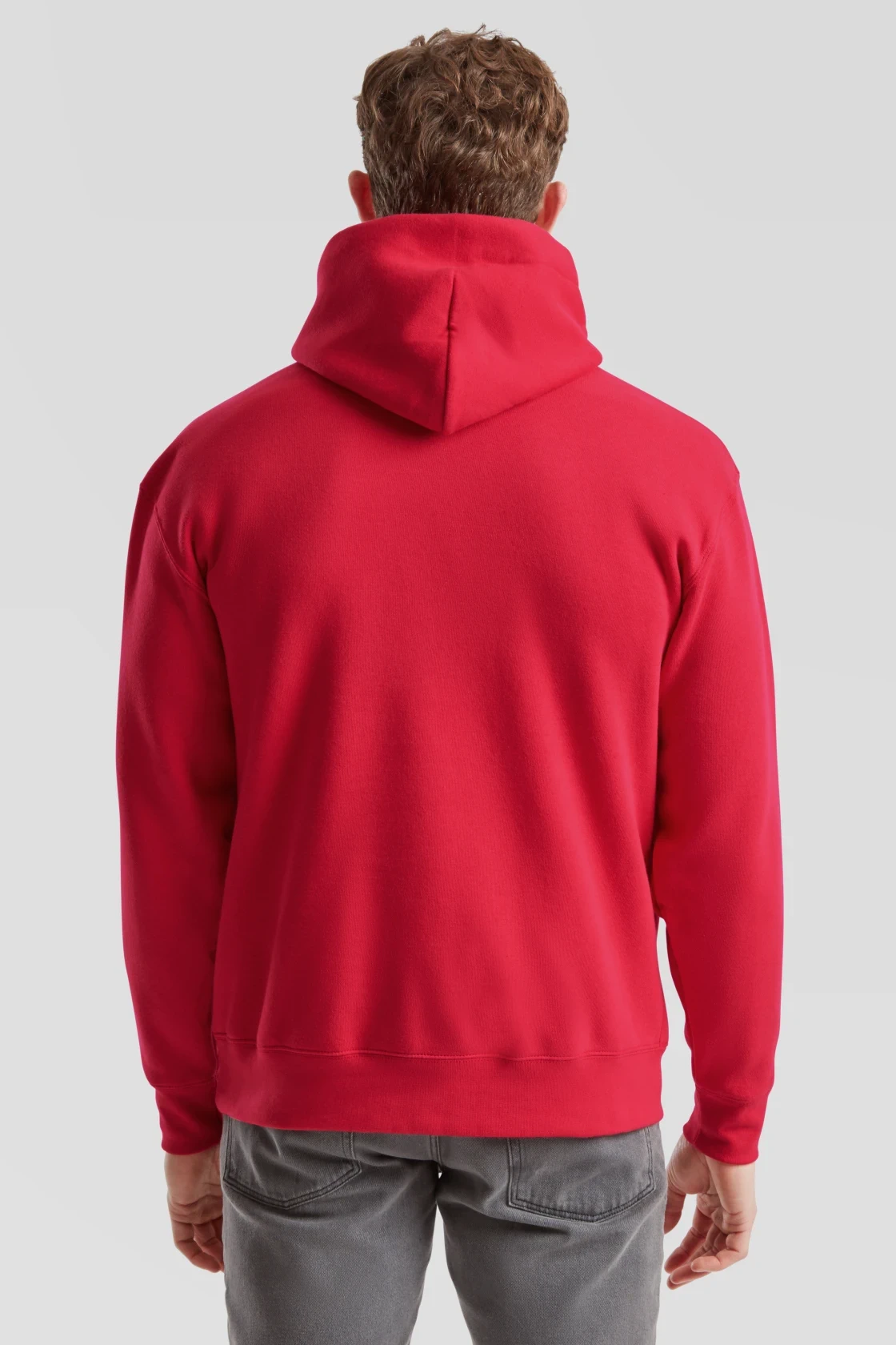 fruit-of-the-loom-62-152-0-premium-hooded-sweatshirt-red-model-2 F.O.L. Premium Hooded Sweat