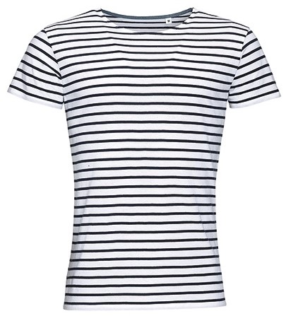 SOL'S Men's Round Neck Striped T-Shirt Miles SOL'S Men's Round Neck Striped T-Shirt Miles