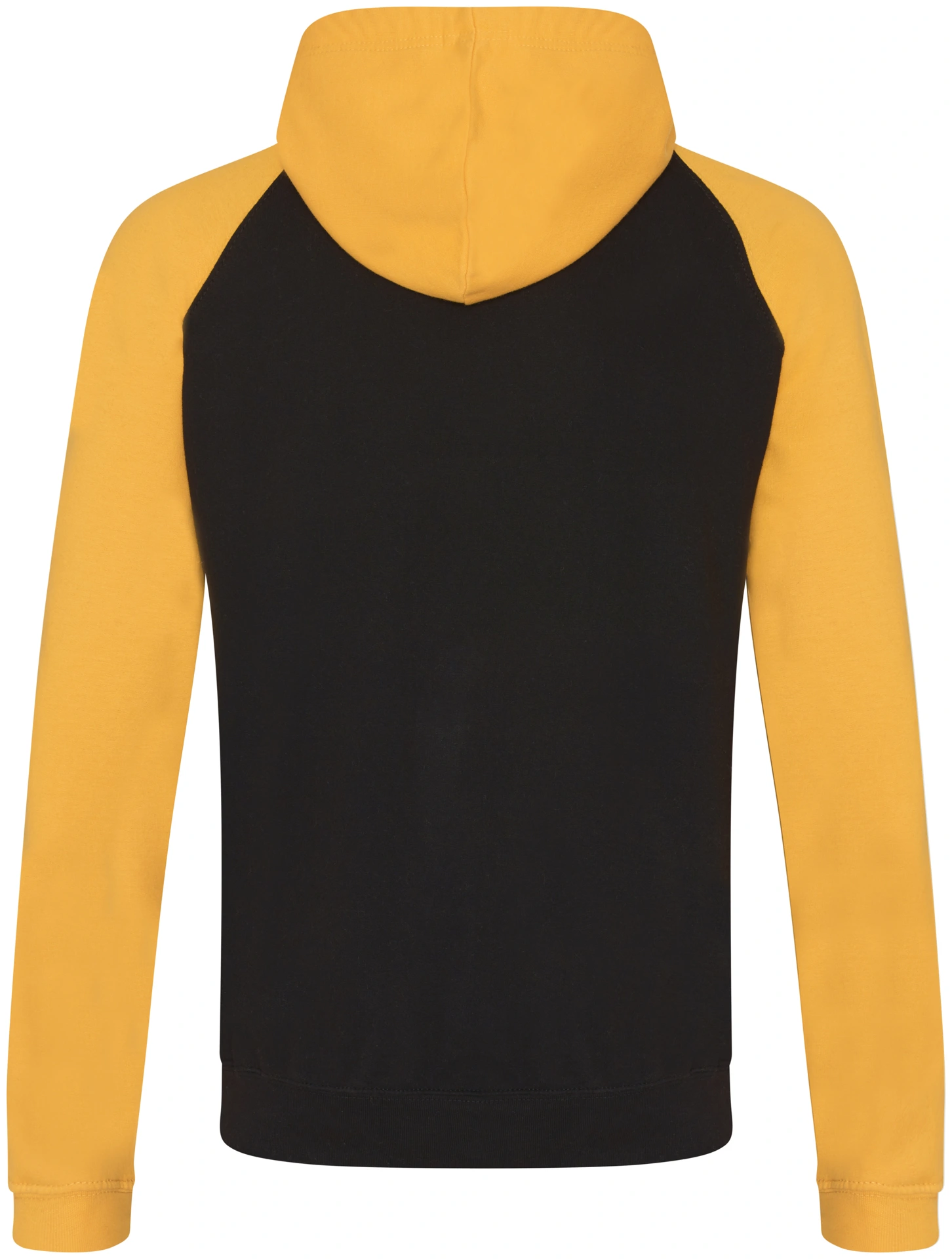 justhoods-jh009-baseball-hoodie-jetblack-gold-back-3 Just Hoods Baseball Hoodie