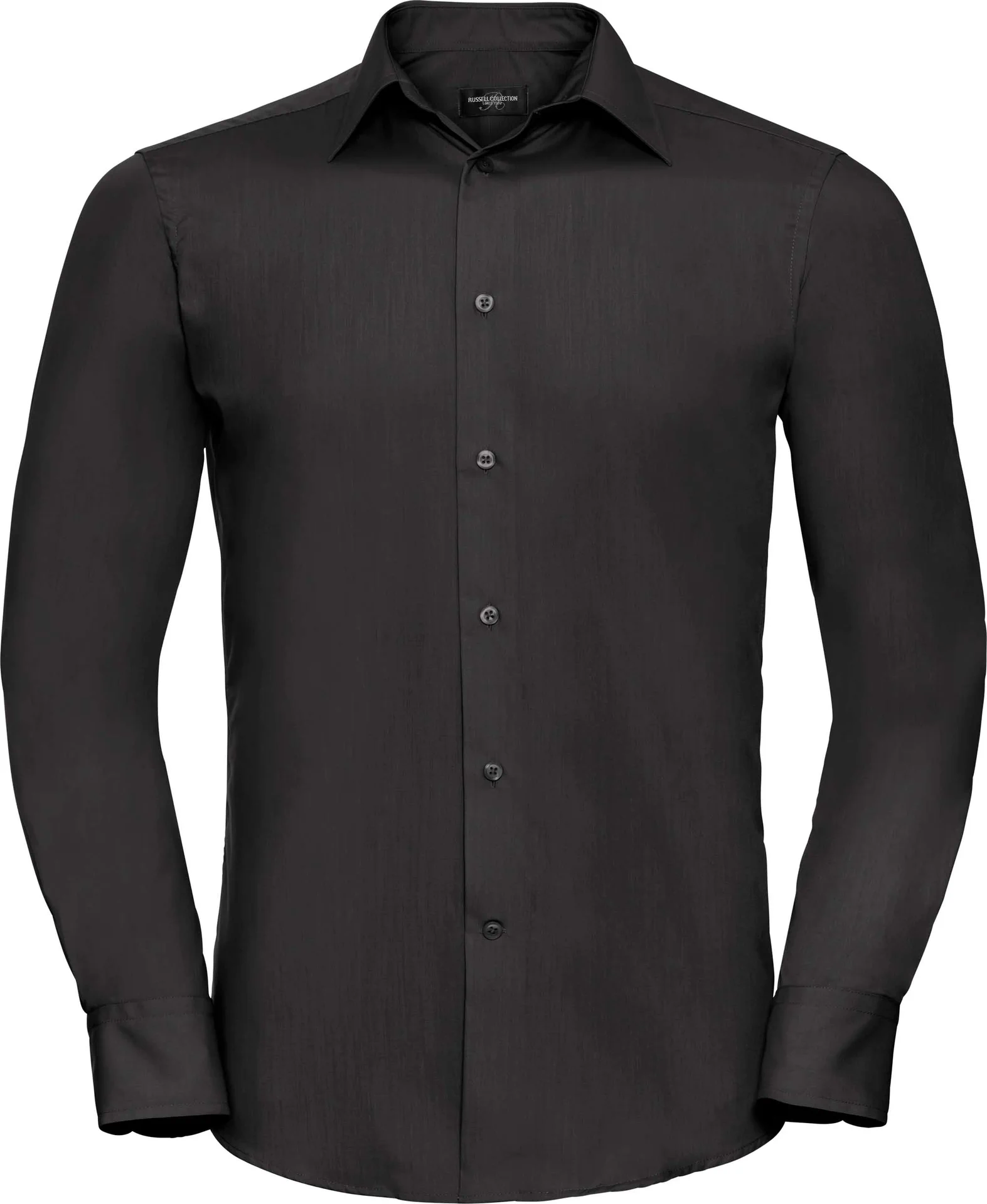 Russell Men's Long Sleeve Polycotton Easy Care Tailored Poplin Shirt