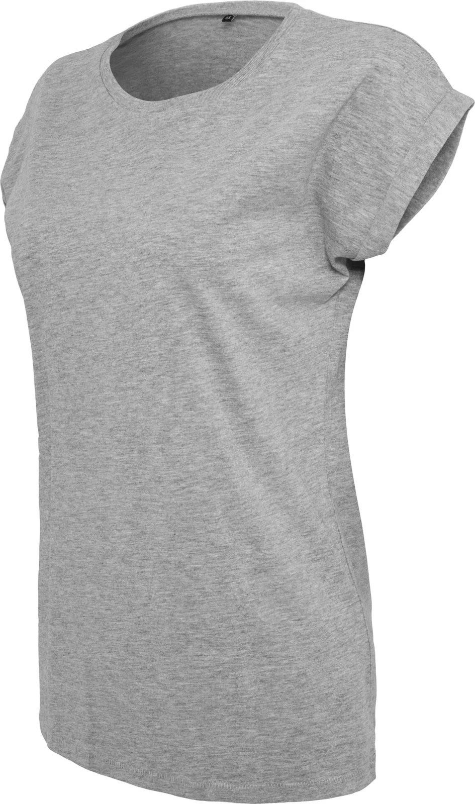 BYB-BY021-ladies-extended-shoulder-t-shirt-heathergrey-left-5 Build Your Brand Ladies Extended Shoulder Tee