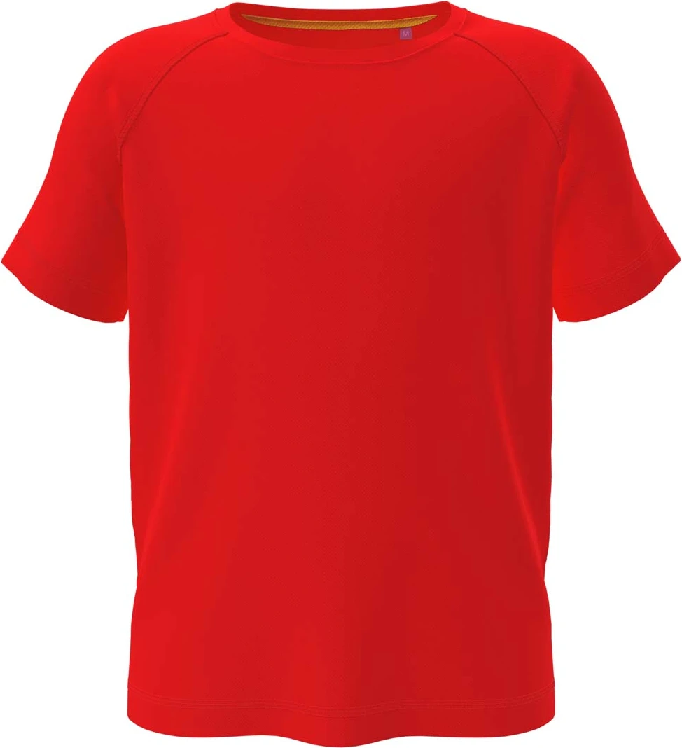 stedman-st8570-mesh-raglan-kids-scarletred-front-4 Stedman Active 140 Raglan for children