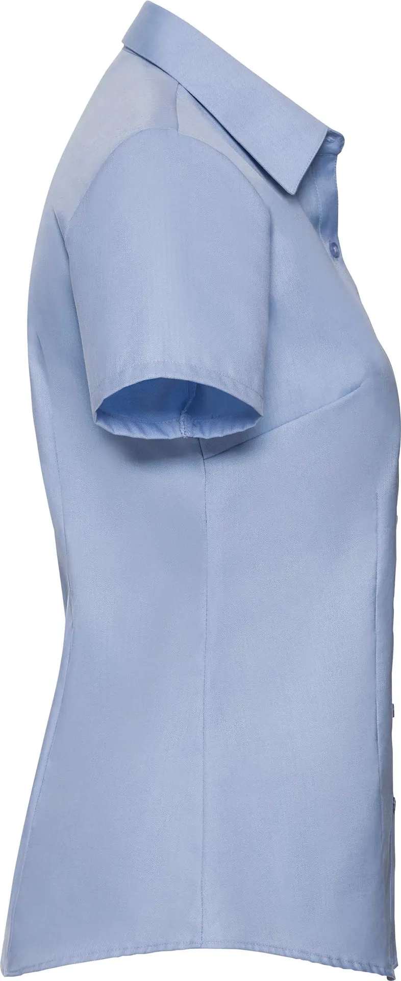 russell-r963f-ladies-short-sleeve-herringbone-shirt-lightblue-side-3 Russell Ladies Short Sleeve Herringbone Shirt