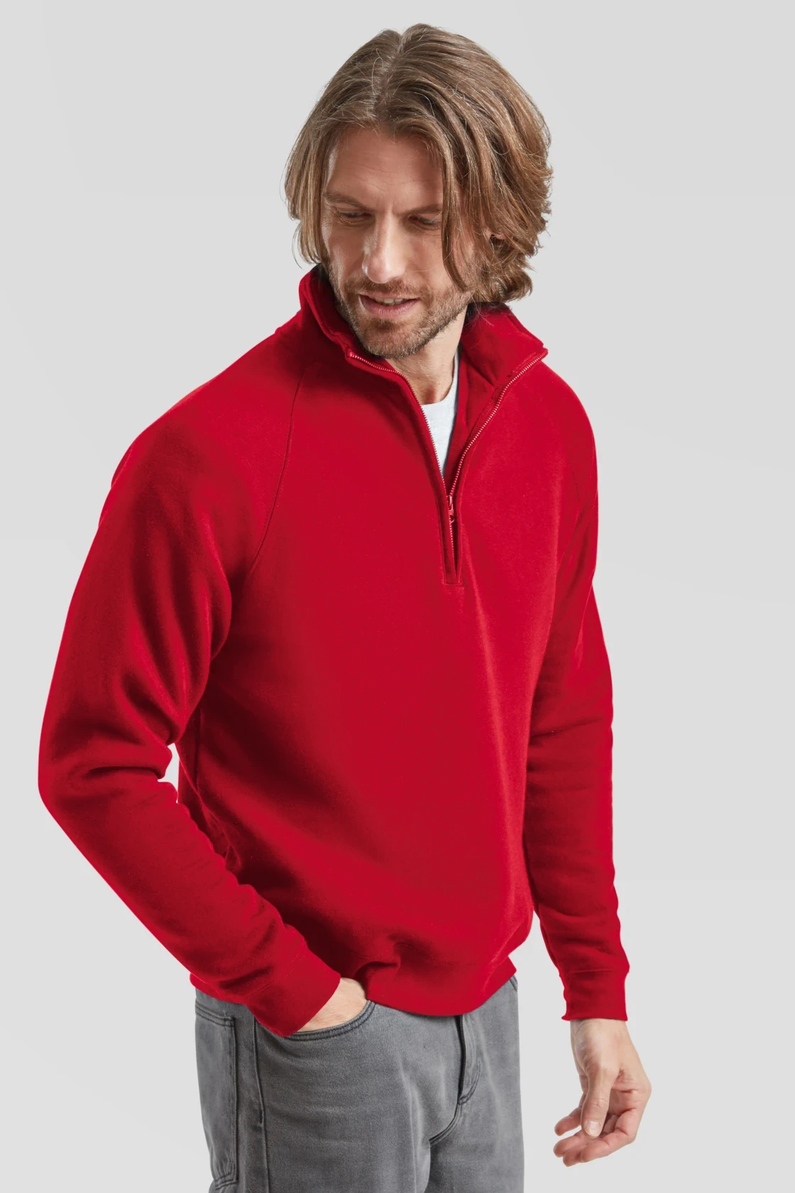 F.O.L. Zip-Neck Sweat mit 1/4 Zip