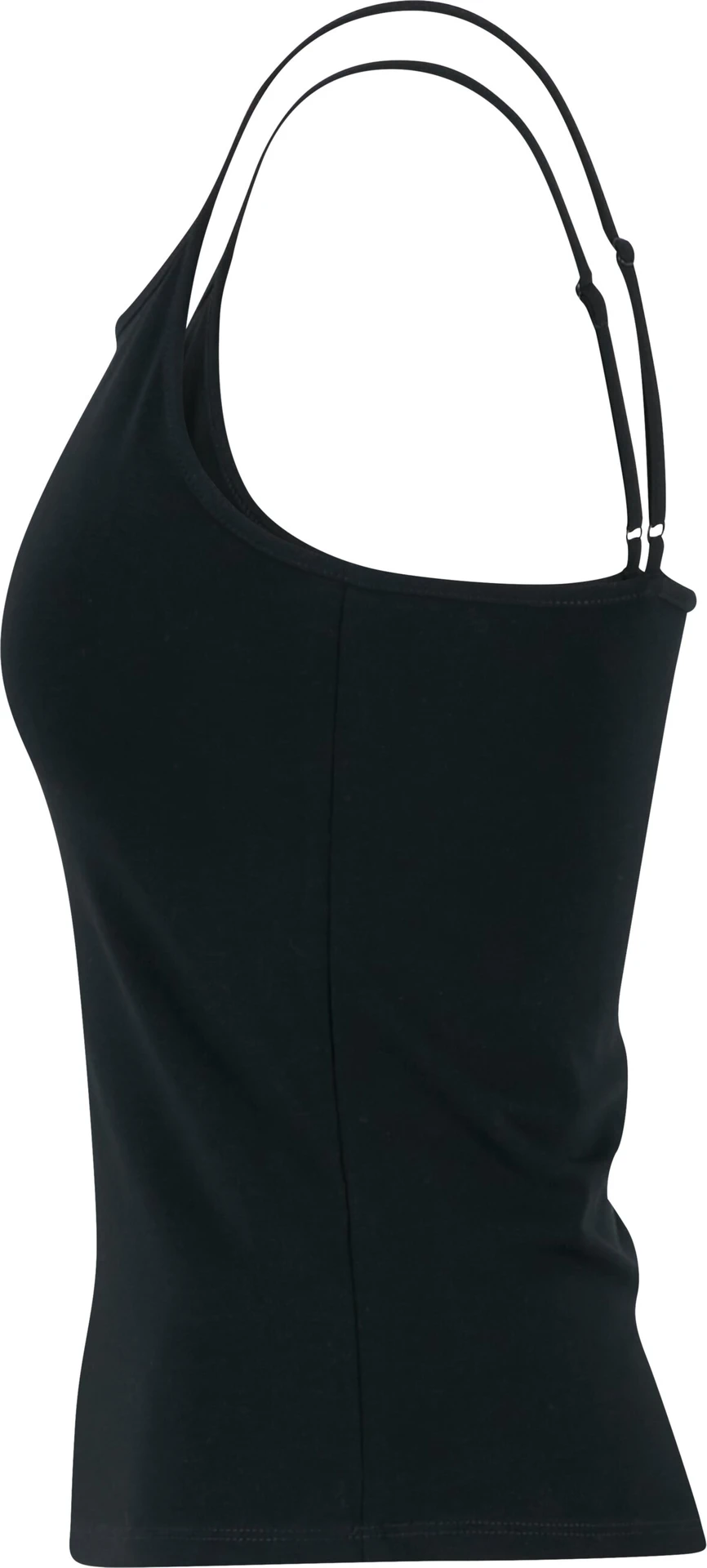 BYB-BY314-ladies-stretch-jersey-short-slim-top-black-left-6 Build Your Brand Ladies Stretch Jersey Short Slim Top
