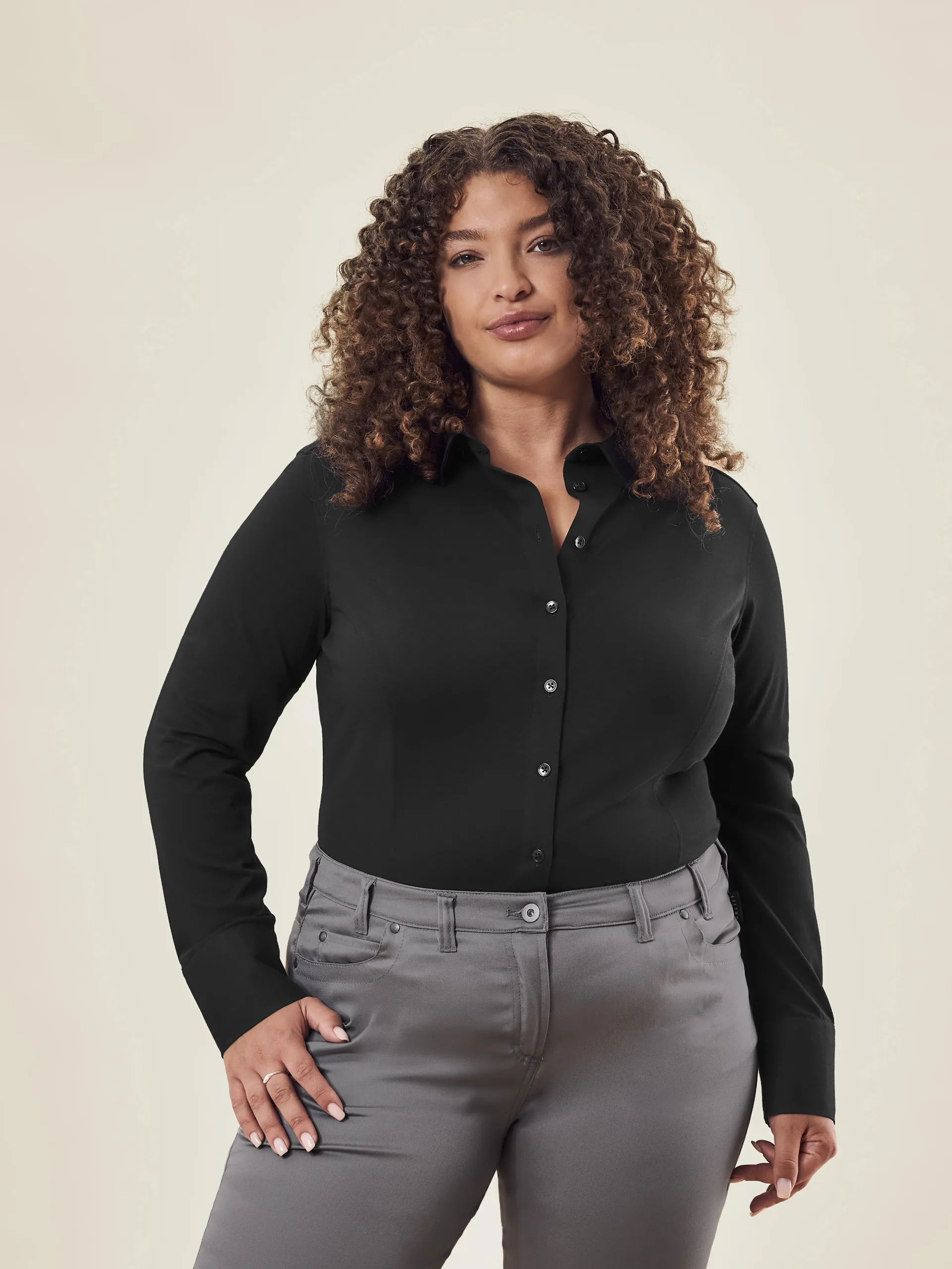 greiff-6511-damen-jerseybluse-11-rf_1250_schwarz-model-1 GREIFF Damen Jerseybluse CASUAL Regular Fit