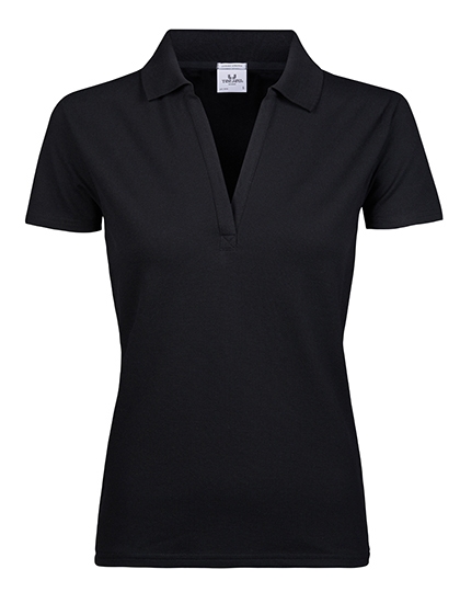 TEE JAYS Womens Luxury Stretch V-Neck Polo