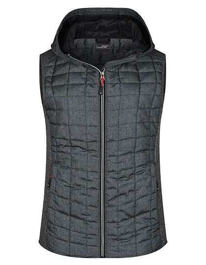 James & Nicholson Ladies Knitted Hybrid Vest