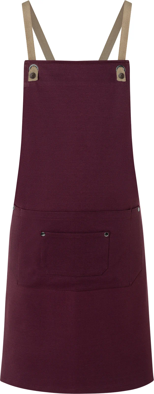 karlowsky-ls39-latzschuerze-urban-nature-mit-kreuzbaendern-und-grosser-tasche-aubergine-front-3 KARLOWSKY Latzschürze Urban-Look mit Kreuzbändern und großer Tasche