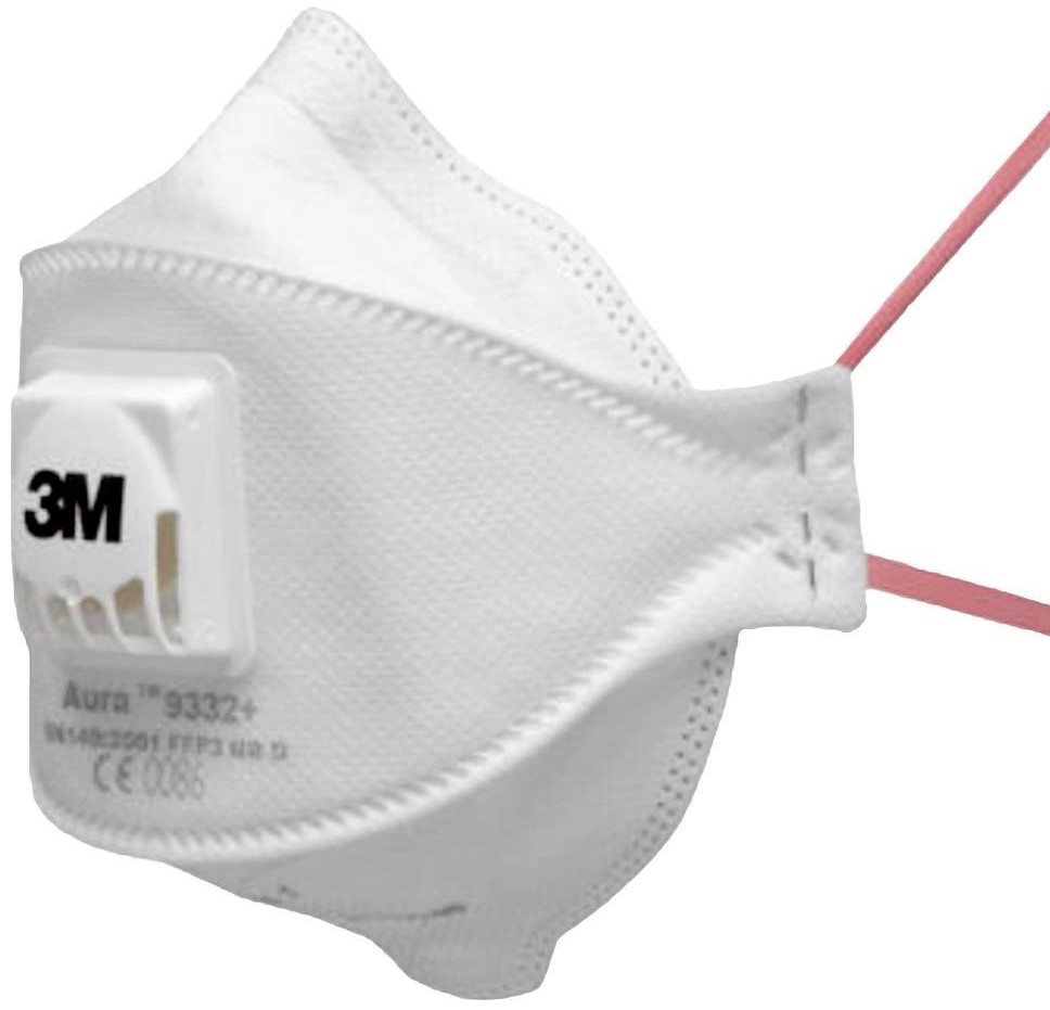 3M Atemschutzmaske Aura 9332+ FFP3 NR D mit Ventil 3M Atemschutzmaske Aura 9332+ FFP3 NR D mit Ventil