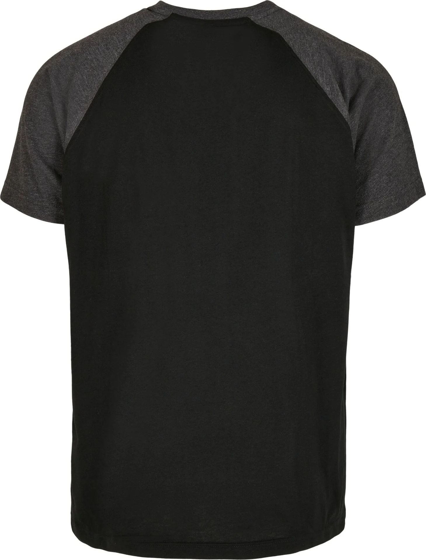 BYB-BY007-raglan-contrast-t-shirt-black-charcoalmelange-back-7 Build Your Brand Raglan Contrast Tee