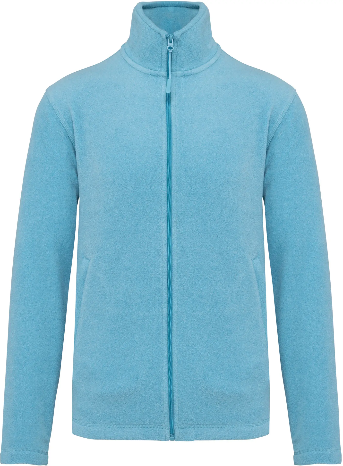 kariban-K911-microfleece-jacke-falco-cloudyblueheather-front-3 Kariban Microfleece Jacke "Falco"