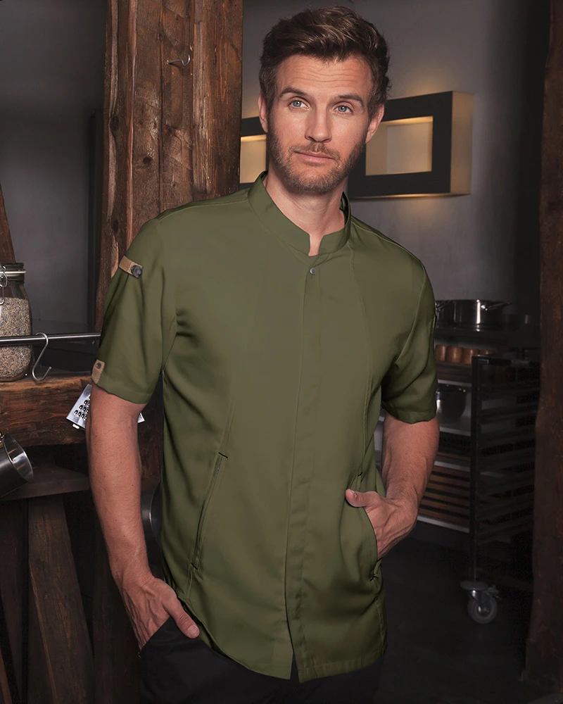 KARLOWSKY Kurzarm Kochjacke Green-Generation